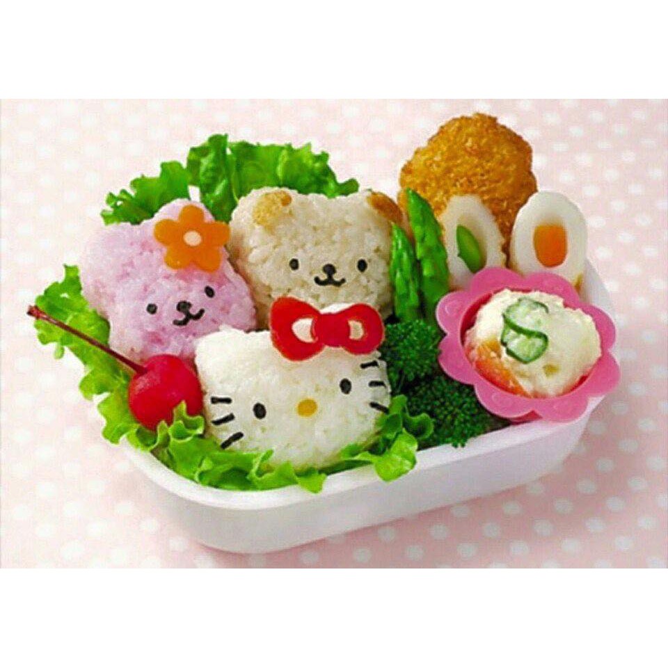 Khuân cơm bộ 6 khuôn tạo hình cơm trứng làm bánh cho bé ăn dặm nhiều hinh ngộ nghĩnh JIMADO D2.077