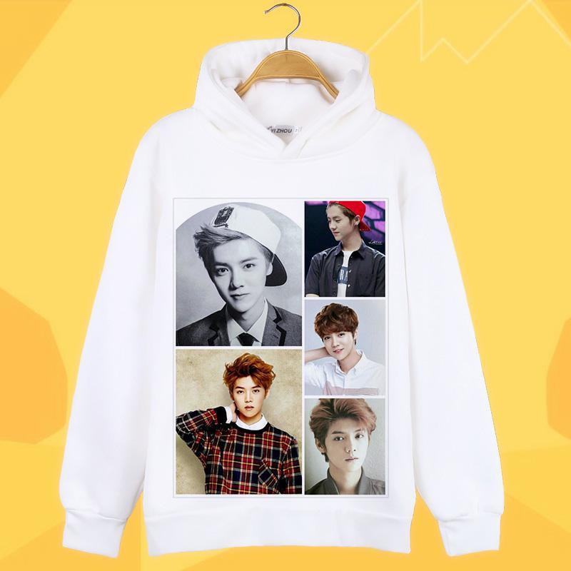 Áo Hoodie Lông Cừu Phong Cách Nhóm Nhạc Exo