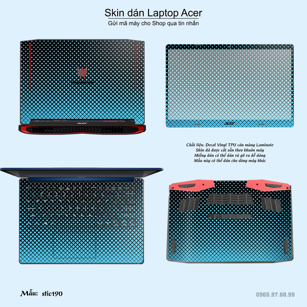 Skin dán Laptop Acer in hình Hoa văn sticker _nhiều mẫu 31 (inbox mã máy cho Shop)