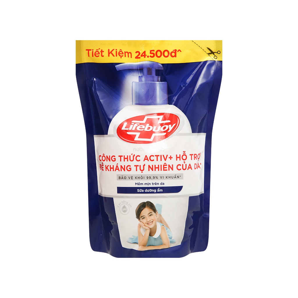 Nước rửa tay lifebuoy 400g túi xanh chăm sóc da