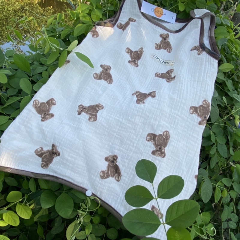 Túi ngủ vải xô muslin hàn quốc 2 lớp CONCHIM | BigBuy360 - bigbuy360.vn