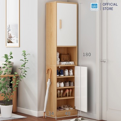 [Giao lắp tại TP.HCM] Tủ Gỗ Để Giày Dép, Đồ Dùng Khác Đa Chức Năng Cho Không Gian Hẹp Thương Hiệu SIB Decor TG14