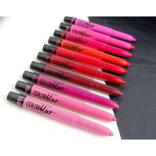 Son kem maybelline color blur 10 fast & fuchsia, 25 cherry bang bang,30 partner crimson
