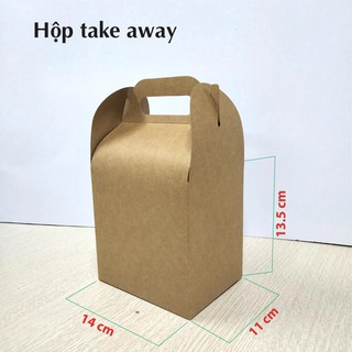 [hộp đồ ăn cao cấp] Hộp take away 14x11x13,5 cm