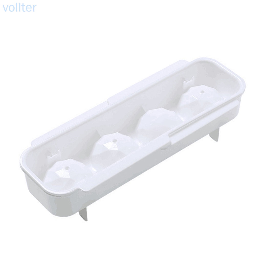 Khuôn Silicone Làm Đá 4 Ngăn Hình Tròn Chống Dính Diy