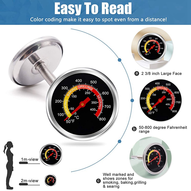 Nhiệt Kế Đo Nhiệt Độ Lò Nướng Bbq Tiện Dụng