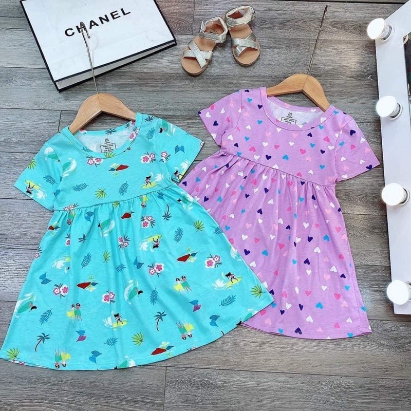 COMBO 100k/3VÁY THUN 100% COTTON 2C CHO BÉ GÁI (OLD NAVY)