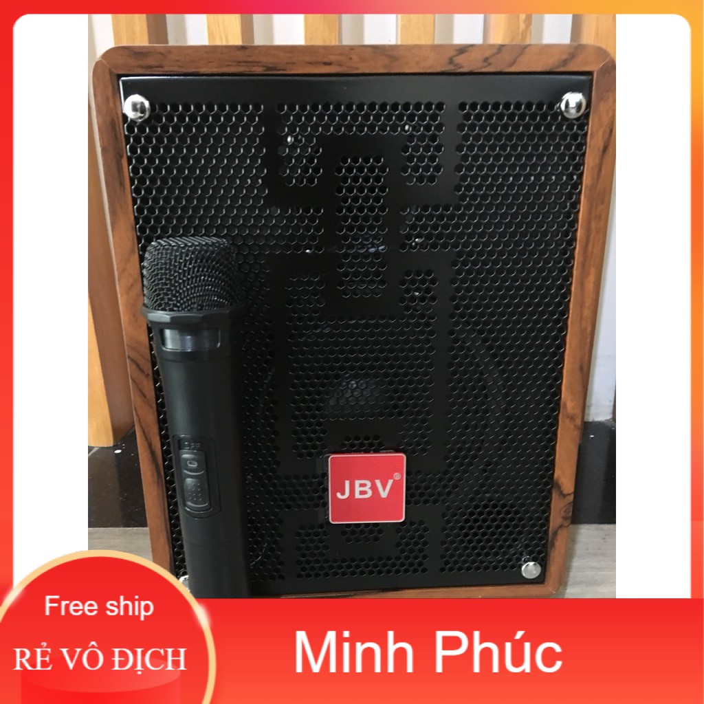 [Mã ELMS05 giảm 5% đơn 300k]Loa Kéo Di Động Karaoke JBV 0687 (Bass 6.5&quot;, Tặng kèm 1 micro)