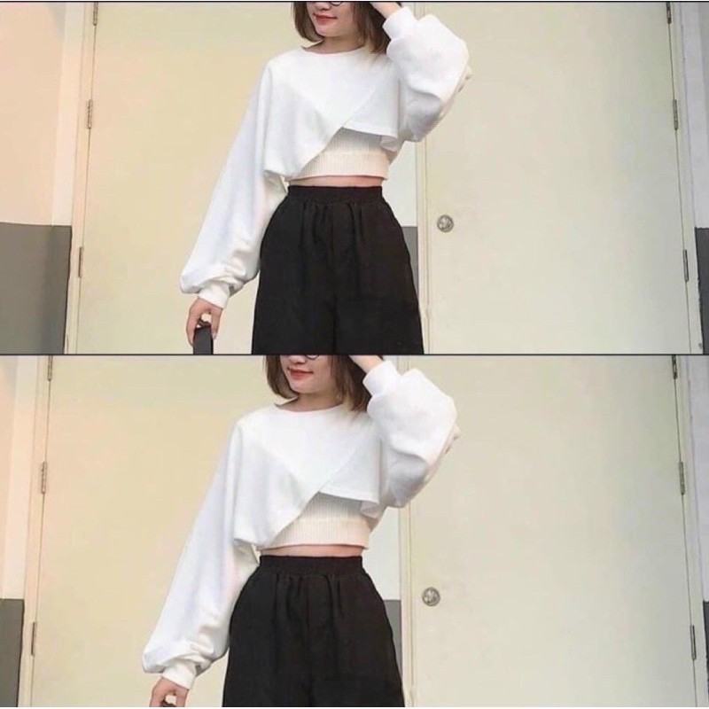 [Rẻ Vô Địch]Set 3 Món Quần Bom+ Áo Thun Croptop Kèm Áo Dây( Kèm video và ảnh thật)