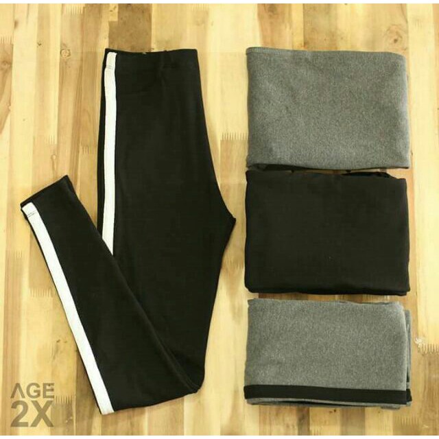 Quần Legging Nữ Borip Đen 1 Sọc Trắng  Hàng VNXK Chính Hãng AGE2X.