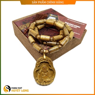 Bộ Dây Chuyền Mặt Phật Gỗ Trầm Hương, Dây Chuyền Nam Nữ Phong Thủy, Mặt Dây Chuyền Gỗ Trầm, Vòng Đeo Cổ Trầm Hương, Tặng