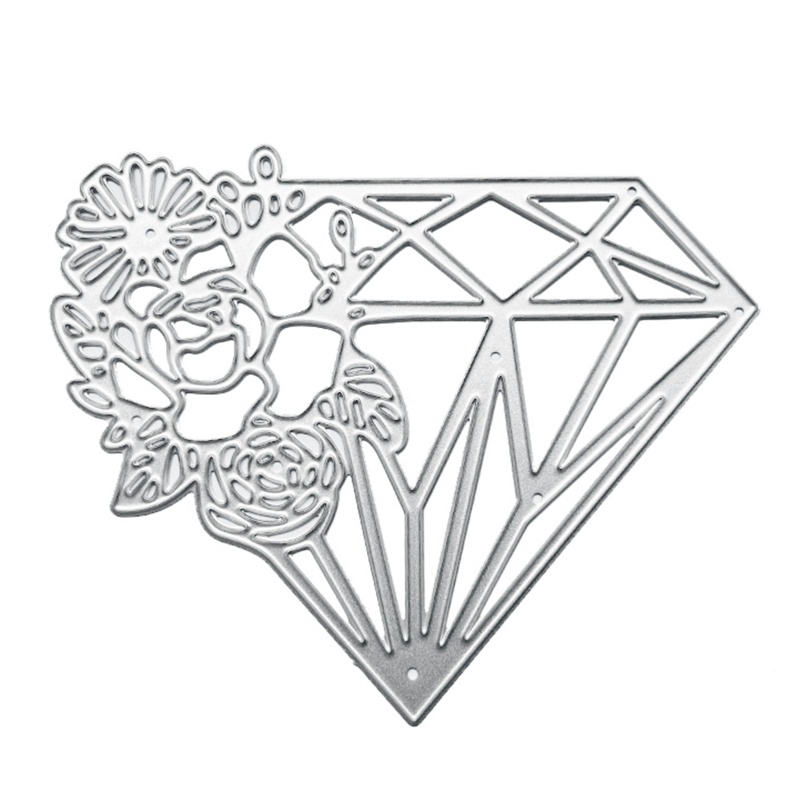Khuôn mẫu cắt thẻ trang trí album hình hoa hồng bằng kim loại DIY