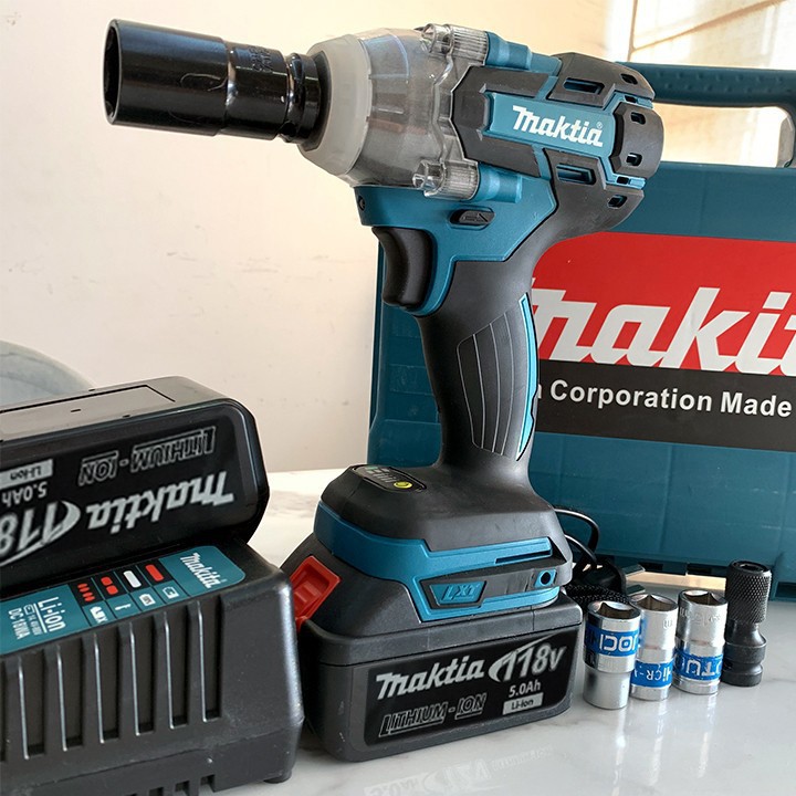 MÁY SIẾT BU LÔNG MAKITA 118V- KHÔNG CHỔI THAN kèm 6 phụ kiện