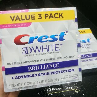 Kem Đánh răng Crest 3D White Brilliance / Radiant Mint / Arctic Fresh