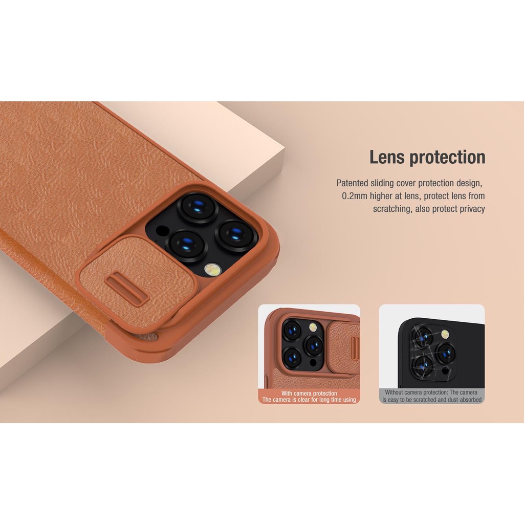 Bao Da Nillkin Qin Pro Cho iPhone 14 Pro Max, 14 Pro, 14 Plus, 14. Bao Da iPhone Cao Cấp, Chính Hãng Nillkin. Filo Shop