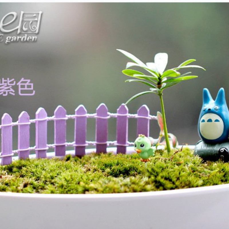 Mô hình phụ kiện trang trí tiểu cảnh terrarium mini - Hàng rào các mầu đẹp