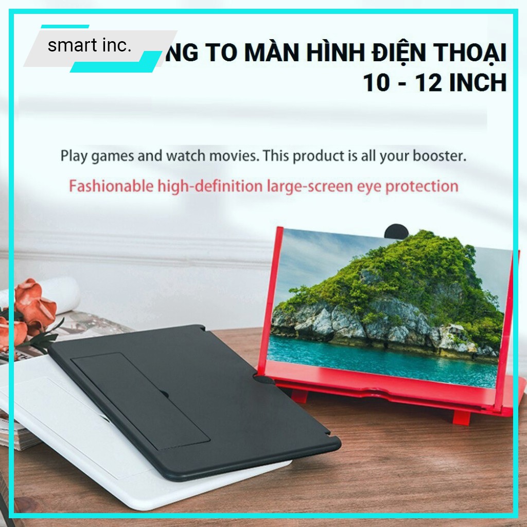 Kính Phóng Khuếch Đại Màn Hình Iphone Ipad Độ Phân Giải Cao 3D 4D Giá Đỡ Phóng To Màn Hình Điện Thoại Xem Phim Chơi Game