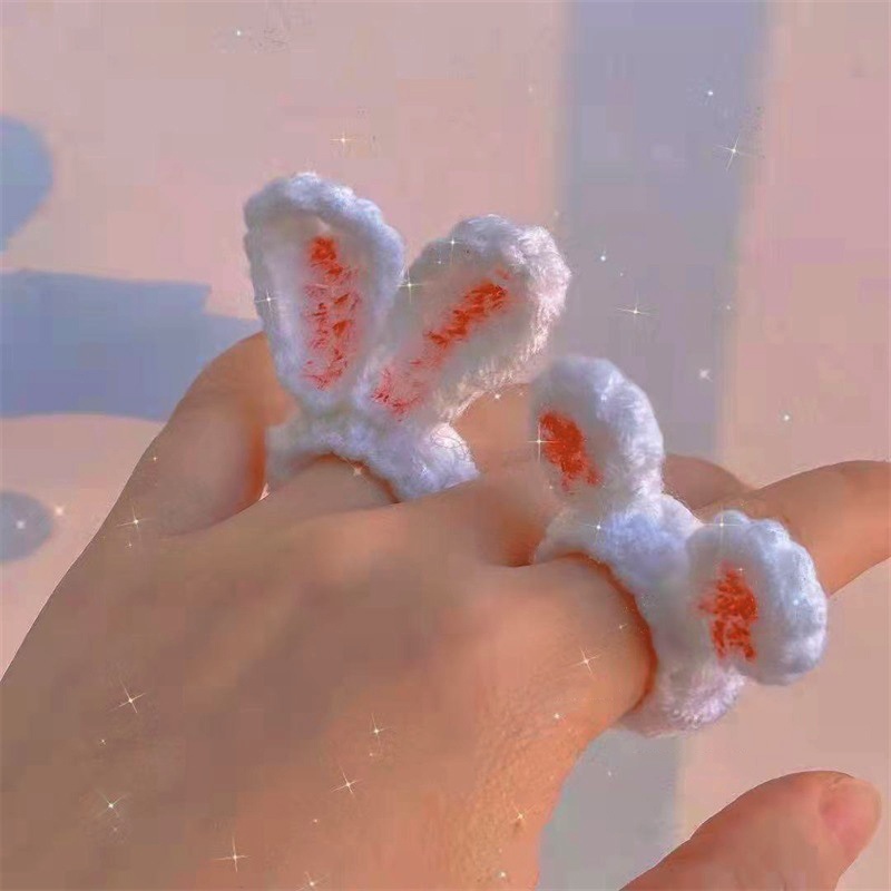 1 Nhẫn Hình Tai Gấu/ Thỏ Dễ Thương Ngọt Ngào Cho Nữ/ Bạn Gái