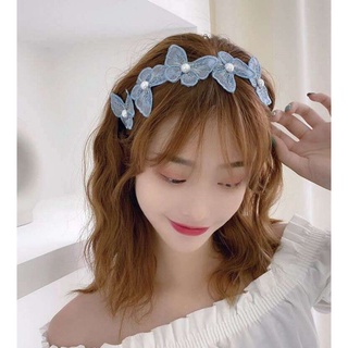 Băng đô cài tóc vải đính ngọc xinh xắn