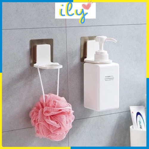 Móc treo dầu gội Móc dán tường dùng trong nhà tắm tiện lợi bảo vệ sạch sẽ nhà vệ sinh ILY