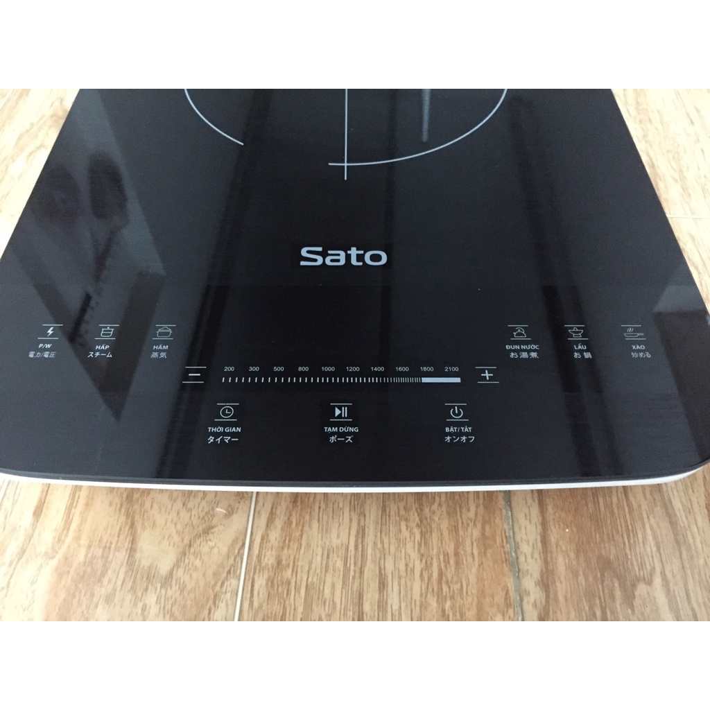 Bếp từ đơn Sato BT044, Siêu cao cấp nhất thị trường Việt Nam, Bảo hành chính hãng 03 năm, Tặng kèm nồi lẩu D30 Siêu đẹp