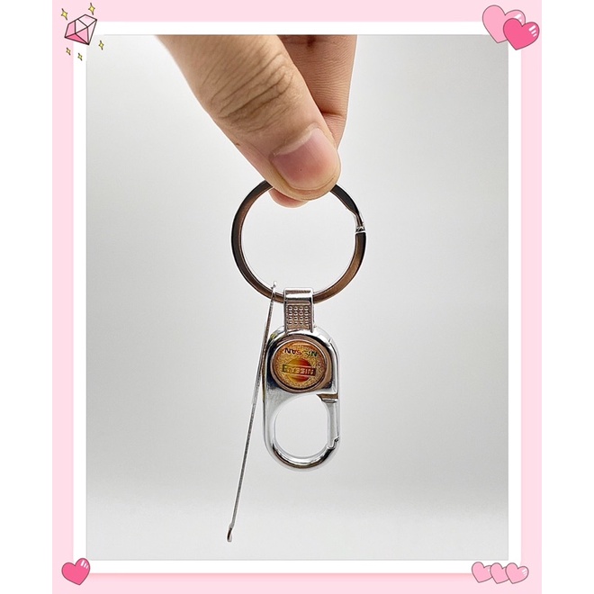 Móc Chìa Khoá Cao Cấp Móc Chìa Khoá Đa Năng Móc Chìa Khoá Xe Máy Có Ngoáy Tai Bằng Thép Không Gỉ