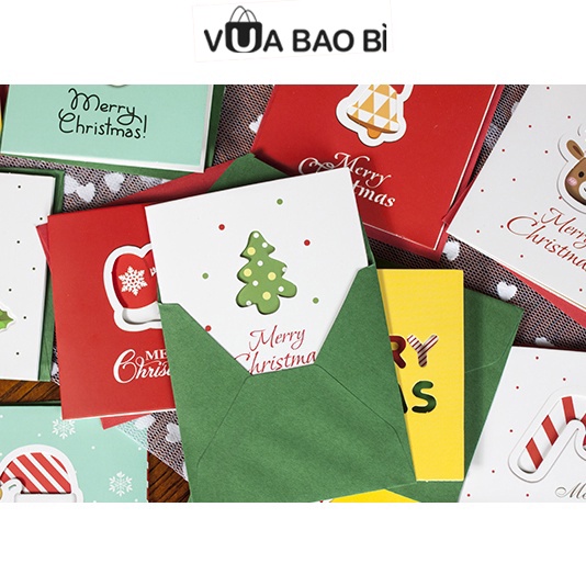 Thiệp chúc mừng mini kèm bao thư dễ thương cute nhiều mẫu VUABAOBI