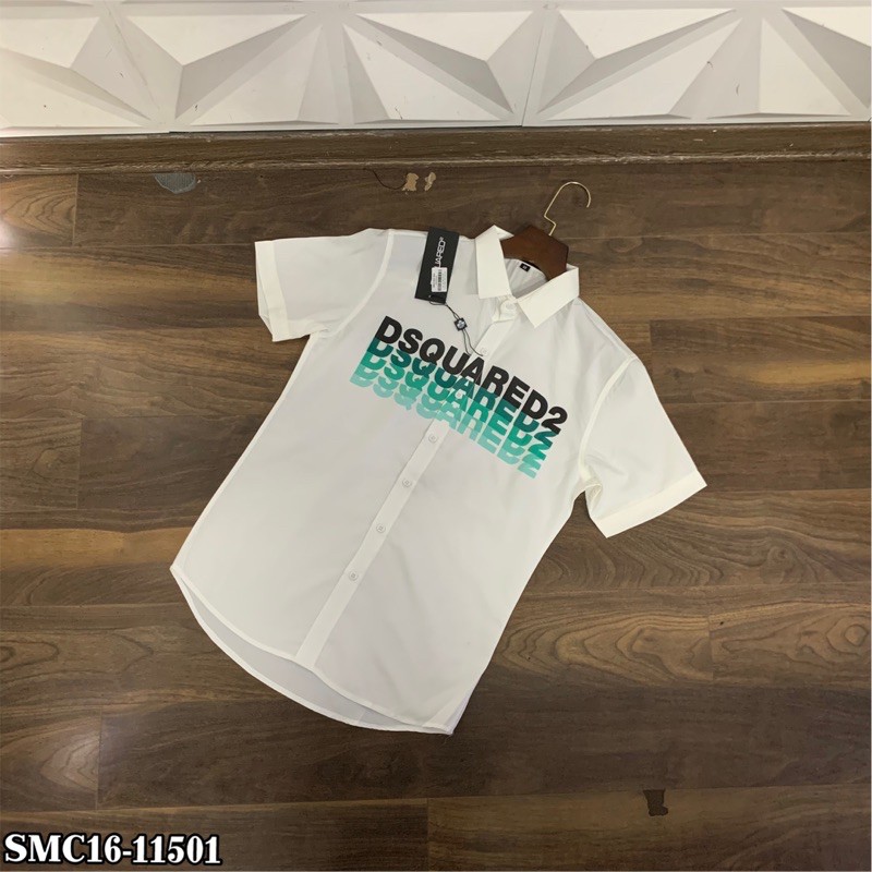 sơ mi thiết kế in chữ ngực