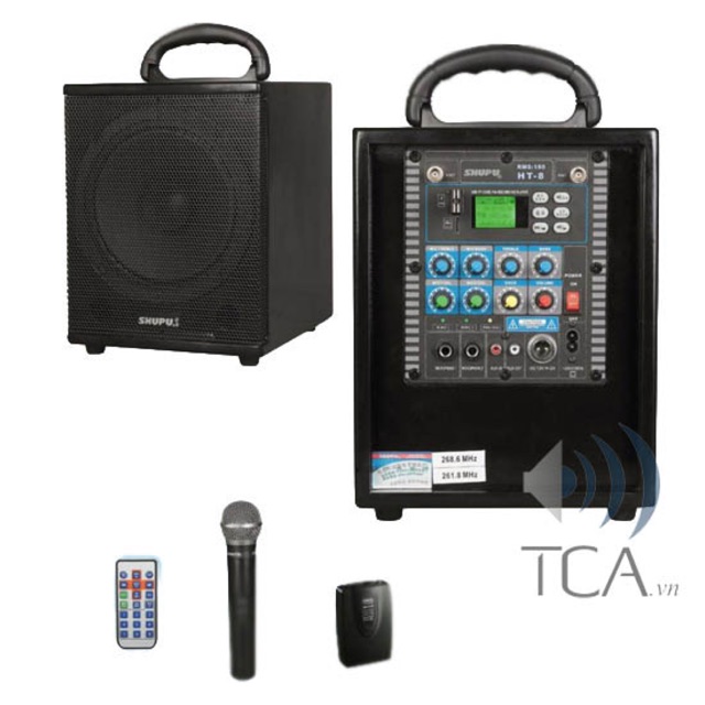 Loa di động shupu ht8 tặng 2 míc ko dây