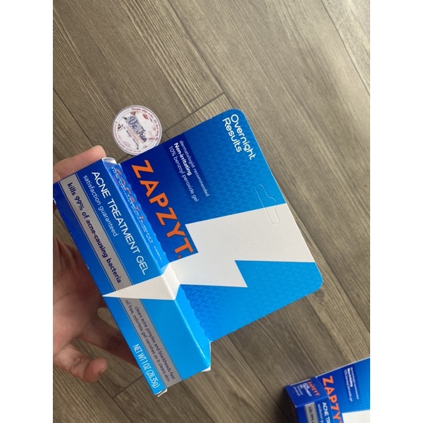 GEL ZAPZYT Maximum Strength 10% Benzoyl Peroxide Acne Treatment Gel dùng cho da mụn tuýp 28.3gr full box