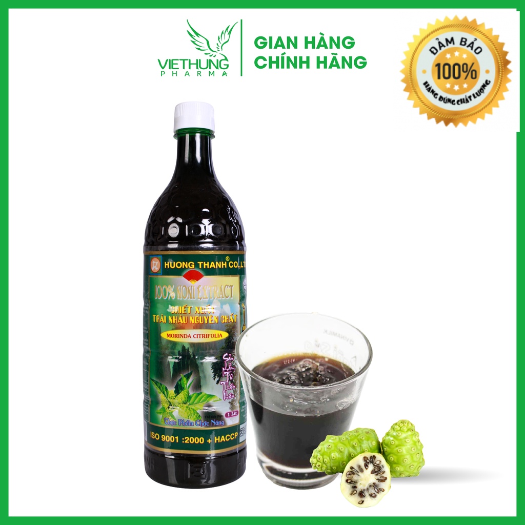 Nước Cốt Nhàu 100% Nguyên Chất Noni Hương Thanh, Chai 1L ( Chính Hãng )