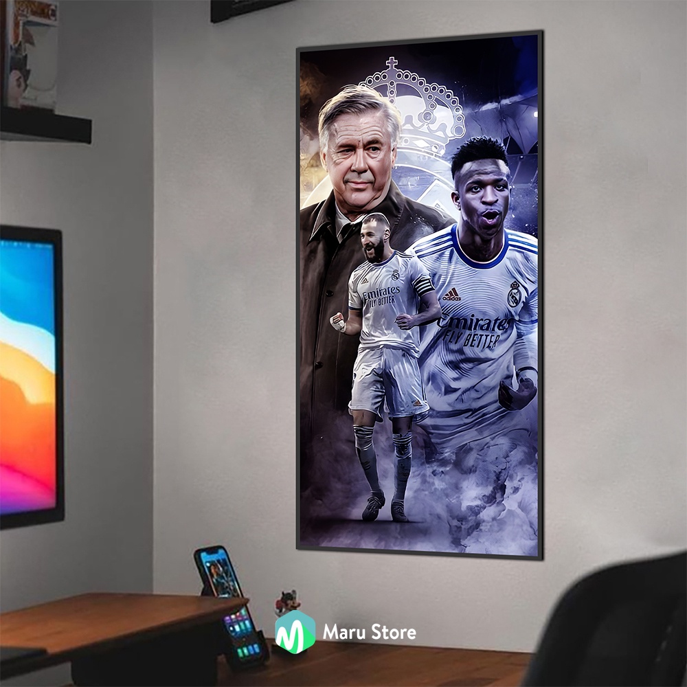 Tranh Treo Tường Real Madrid Trang Trí Quán Cafe Quán Net Góc Gaming