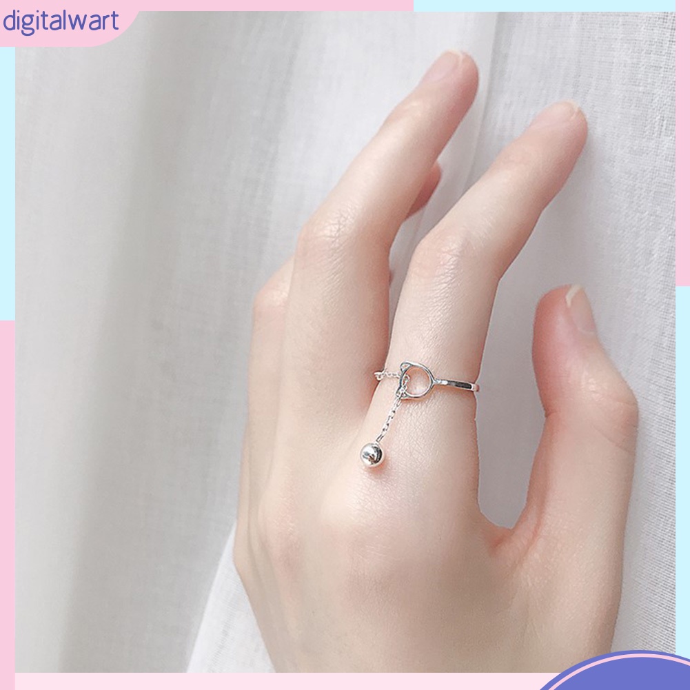 Nhẫn Hở Hình Mèo Dễ Thương Có Chuông Thời Trang Cho Nữ