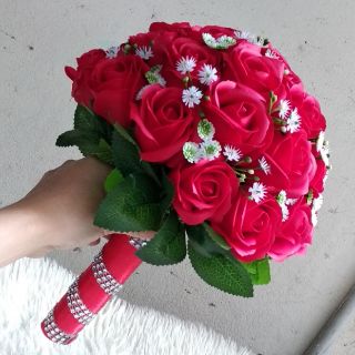 Hoa cưới cầm tay tông do size lớn