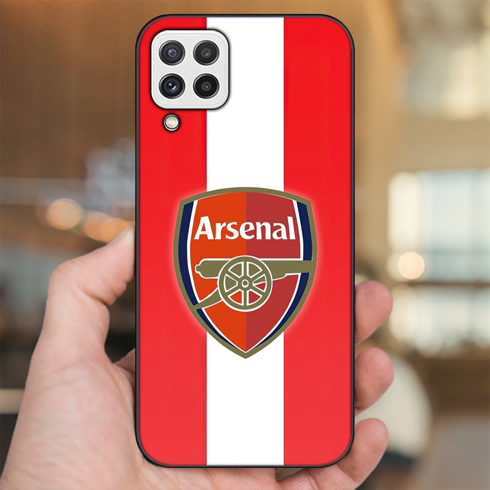 Ốp lưng Samsung A22 4G, A22 5G viền đen in hình Arsenal FC