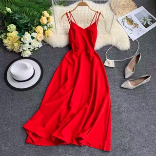 Oder đầm 2 dây cao cấp qc