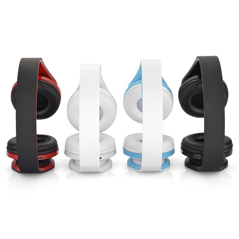 Wireless Headset Bluetooth Headphone Adjustable on-ear Earphones Stereo Bass earbuds With Mic