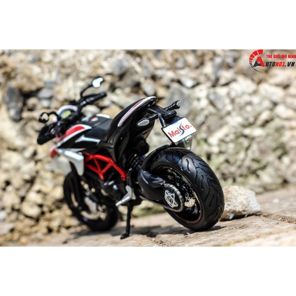 MÔ HÌNH DUCATI HYPERMOTARD RED WHITE 1:12 MAISTO 5034