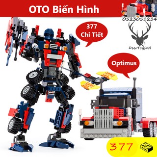 Bộ đồ chơi xếp hình lắp ghép transformer optimus prime - robot biến hình