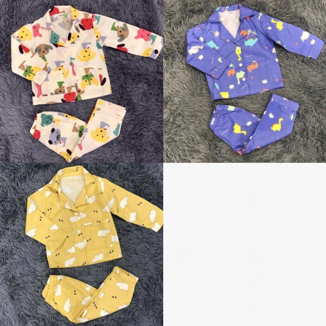 Bộ bizama quần dài áo dài tay cho bé trai và bé gái.