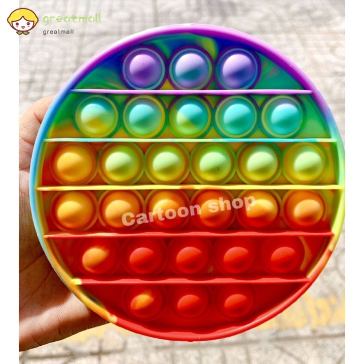 (SẴN HÀNG) POP IT TIKTOK 2021 pop it fidget toy rainbow among/unicorn đồ chơi bóp bong bóng xả stress giảm căng thẳng