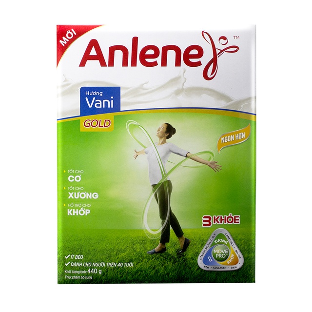 Sữa bột Anlene Gold Movepro Hộp 440g Vani/Socola (trên 40 tuổi))
