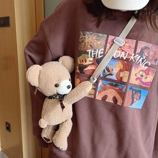 Túi đeo chéo hình gấu bông hoạt hình xinh xắn 2022