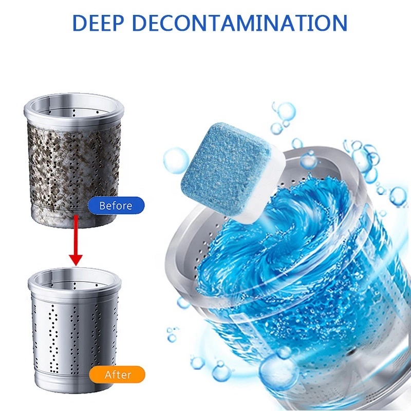 Set 5 viên sủi tạo bọt vệ sinh lồng máy giặt an toàn tiện dụng