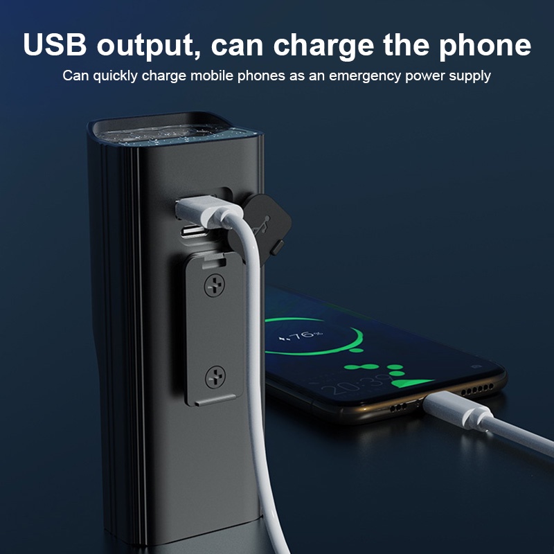 Đèn pha xe đạp PHMAX QD-3501 thông minh điều khiển nhiệt độ cổng sạc USB