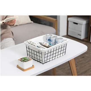 Giỏ sắt đựng đồ kèm lót (size 28cm)