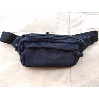 Túi đeo bụng vải bố - Đen