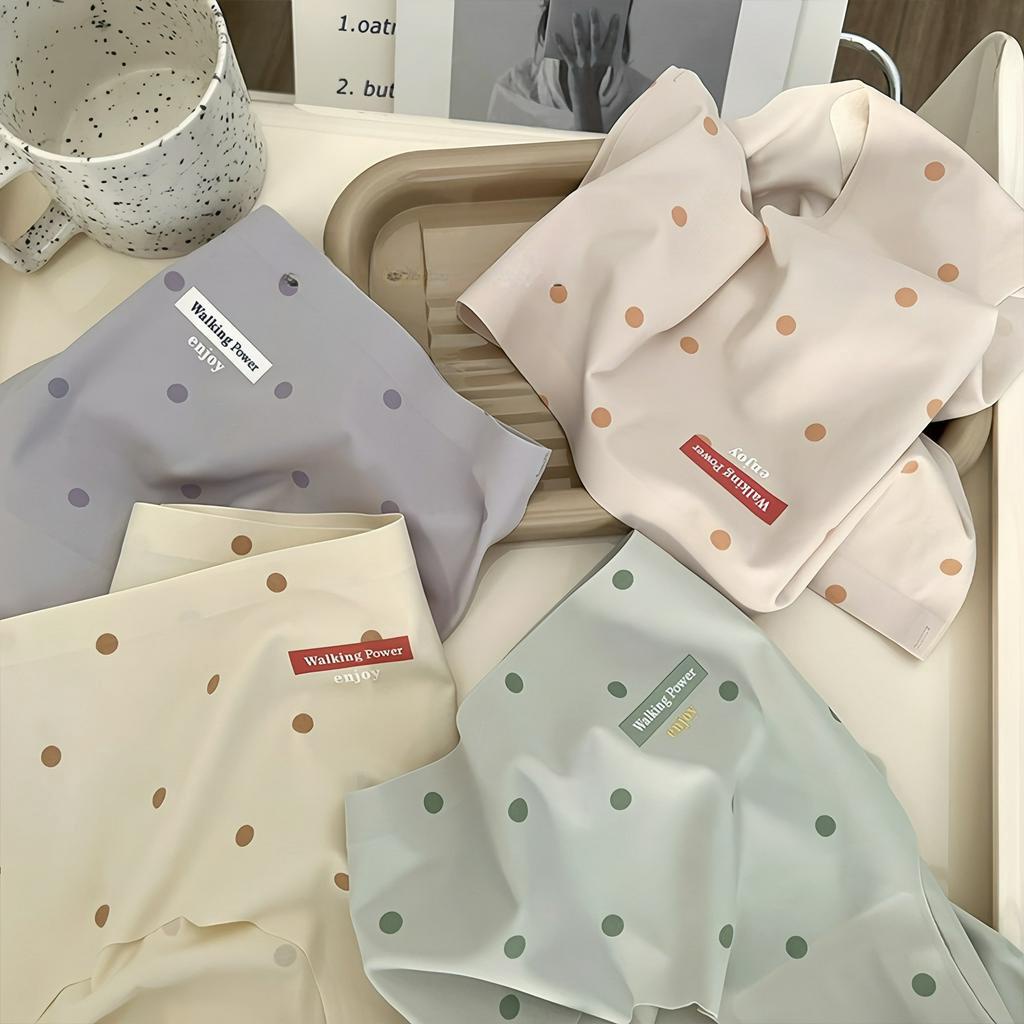 Combo 5 Quần Lót Su Chấm Bi Không Viền Không Đường May Dáng Ôm Full Mông Nâng Đẩy Vòng 3 Q63