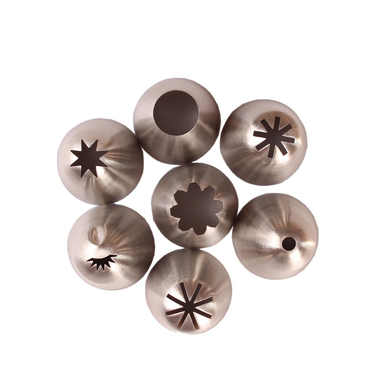 Set 7 Đuôi Bắt Bông Kem Trang Trí Bánh Bằng Thép Không Gỉ Tiện Dụng