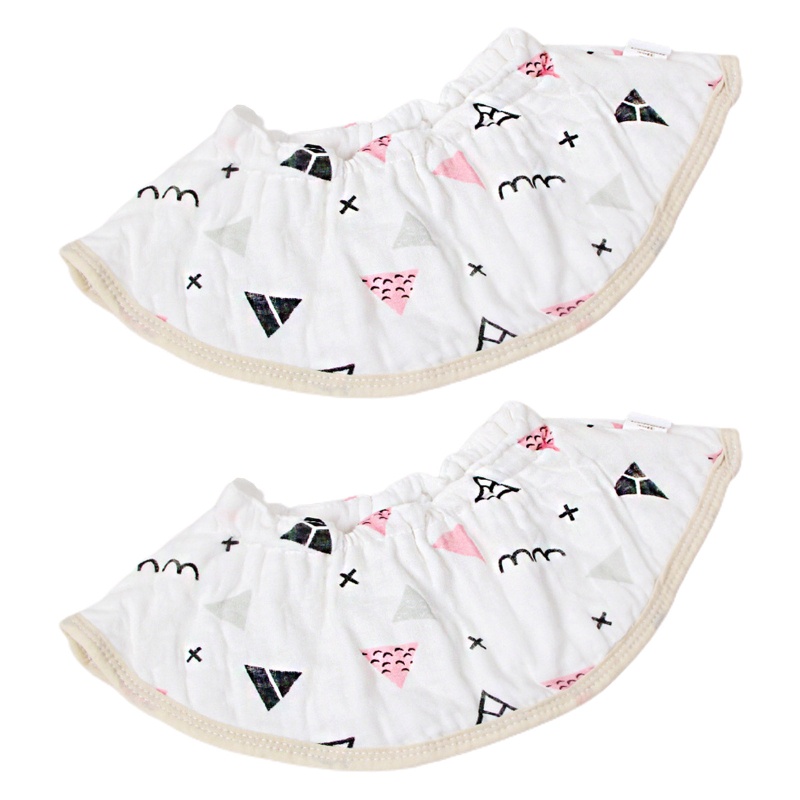 Set 2 Yếm Ăn Cotton Sợi Tre Xoay 360 Độ In Họa Tiết Hoạt Hình Cho Bé Sơ Sinh